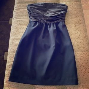 Black strapless Theory Dress with Leather Top